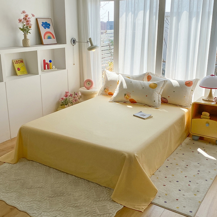 91家纺网 家纺一手货源 找家纺 钰锦珀家纺 2026新款全棉纯棉印花四件套 幸运番茄