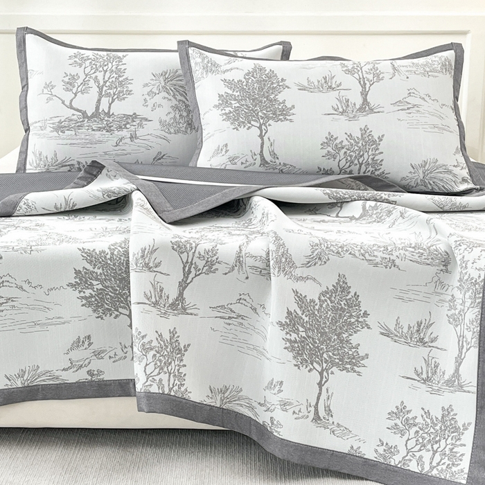 91家纺网 家纺一手货源 找家纺 （总）子曰 2026新款高分子PE聚乙烯乙纶色织提花凉感软凉席席子