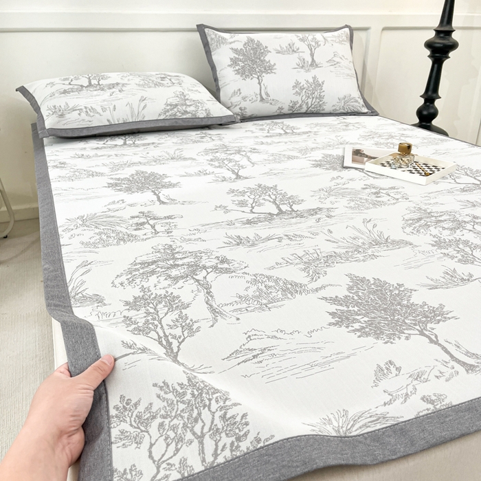 91家纺网 家纺一手货源 找家纺 （总）子曰 2026新款高分子PE聚乙烯乙纶色织提花凉感软凉席席子