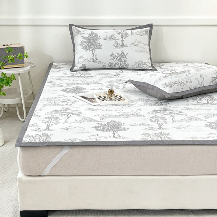 91家纺网 家纺一手货源 找家纺 （总）子曰 2026新款高分子PE聚乙烯乙纶色织提花凉感软凉席席子