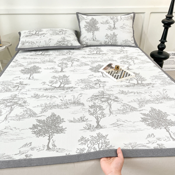 91家纺网 家纺一手货源 找家纺 （总）子曰 2026新款高分子PE聚乙烯乙纶色织提花凉感软凉席席子