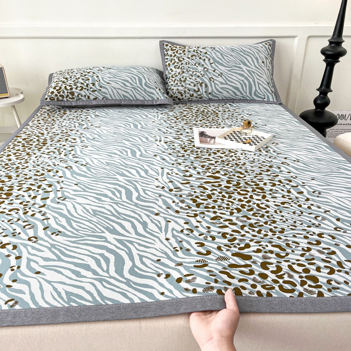 91家纺网 家纺一手货源 找家纺 （总）子曰 2026新款高分子PE聚乙烯乙纶色织提花凉感软凉席席子