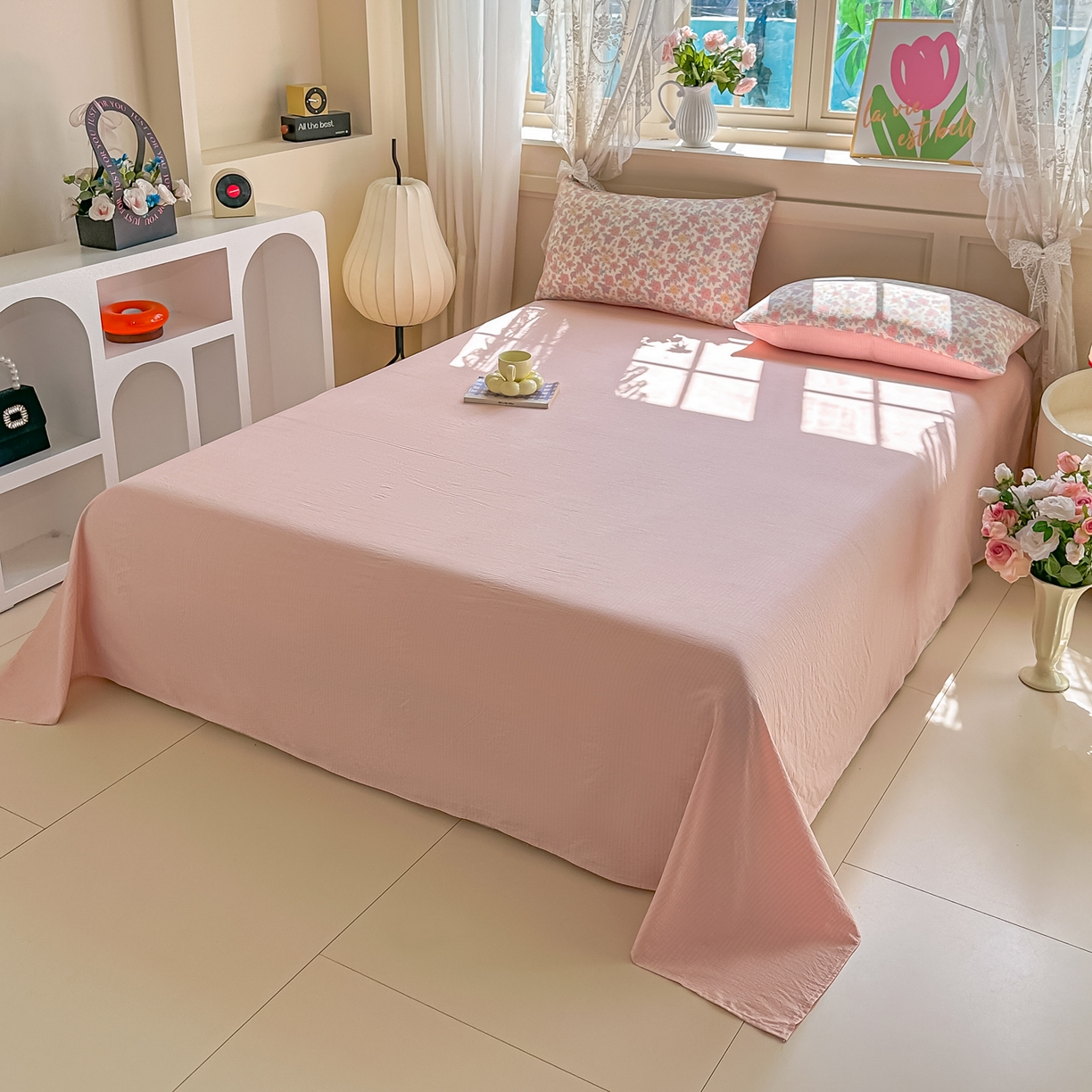 91家纺网 家纺一手货源 找家纺 （总）秋泽家纺 2026新款A类云感双层纱大豆纤维夏凉被空调被小清新印花夏被