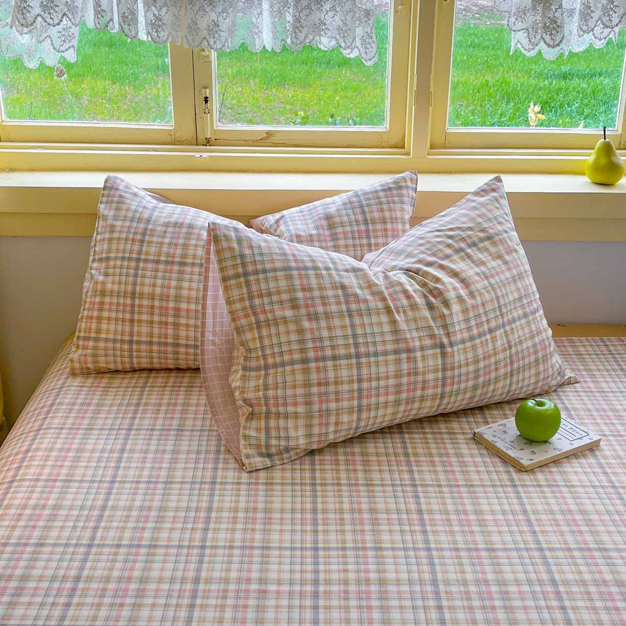 简约家纺 2026新款全棉斜纹12868单枕套系列 歌尔-粉