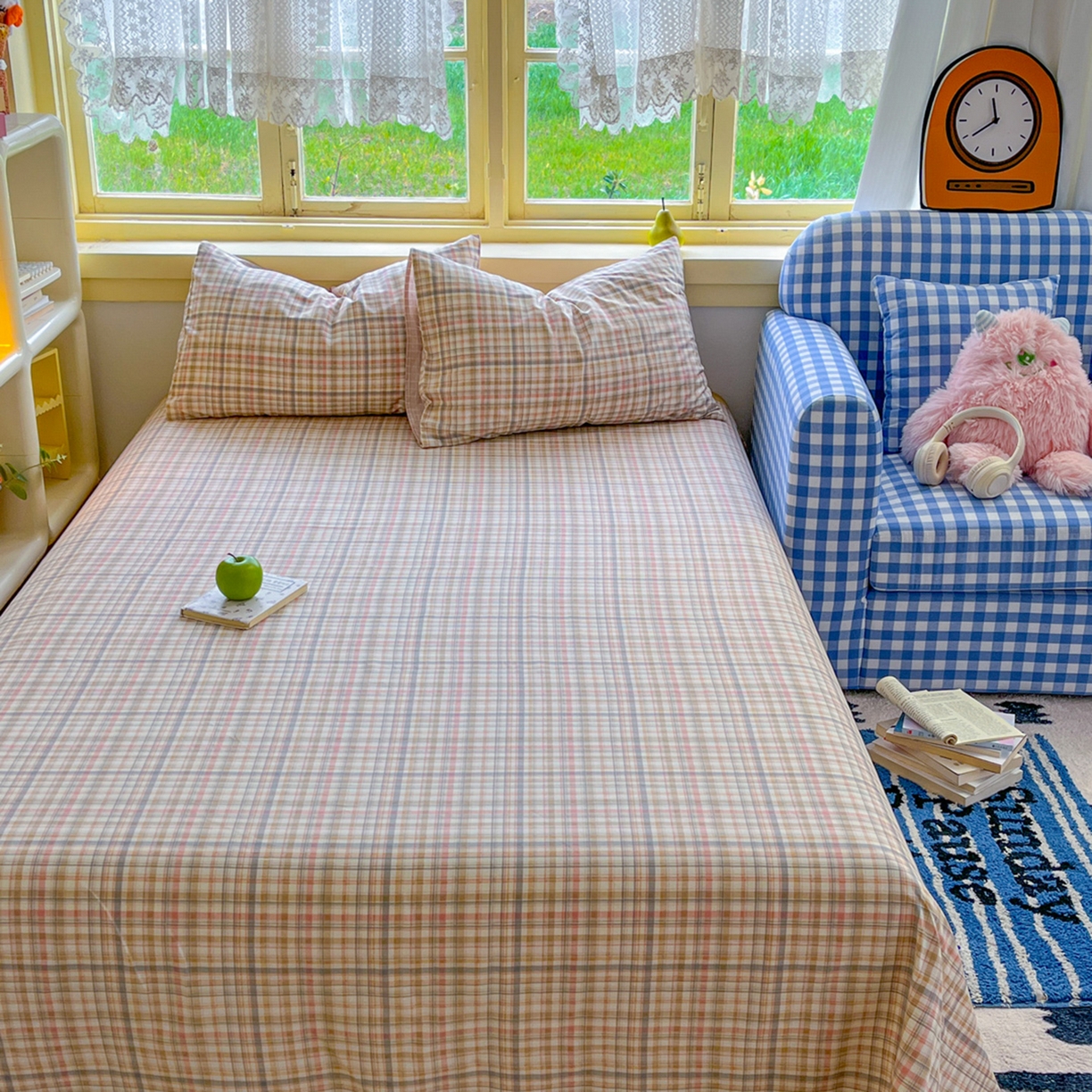 91家纺网 家纺一手货源 找家纺 简约家纺 2026新款全棉斜纹12868单枕套系列 歌尔-粉