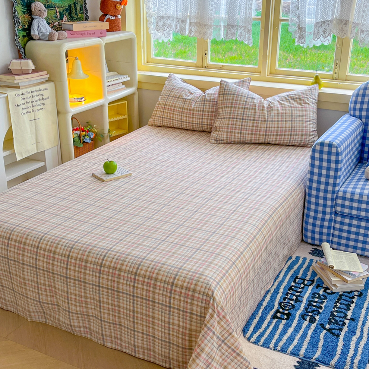 91家纺网 家纺一手货源 找家纺 简约家纺 2026新款全棉斜纹12868单枕套系列 歌尔-粉