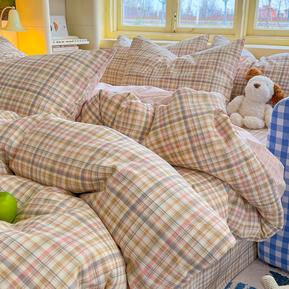 91家纺网 家纺一手货源 找家纺 简约家纺 2026新款全棉斜纹12868单枕套系列 歌尔-粉