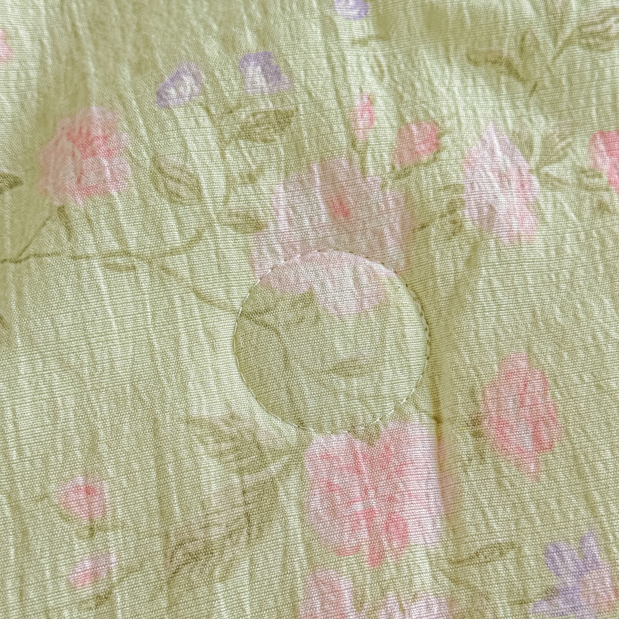 91家纺网 家纺一手货源 找家纺 秋泽家纺 2026新款A类云感双层纱大豆纤维夏凉被空调被小清新印花夏被 绿境花影