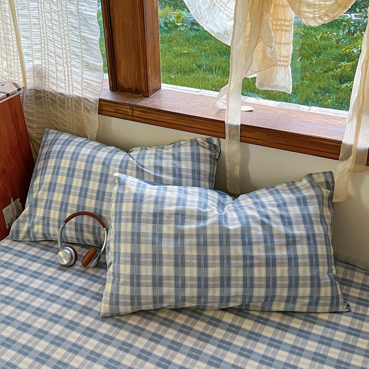 简约家纺 2026新款全棉斜纹12868单枕套系列 格雅