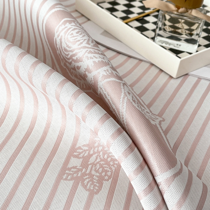91家纺网 家纺一手货源 找家纺 子曰 2026新款高分子PE聚乙烯乙纶色织提花凉感软凉席席子 玫瑰-粉平铺款