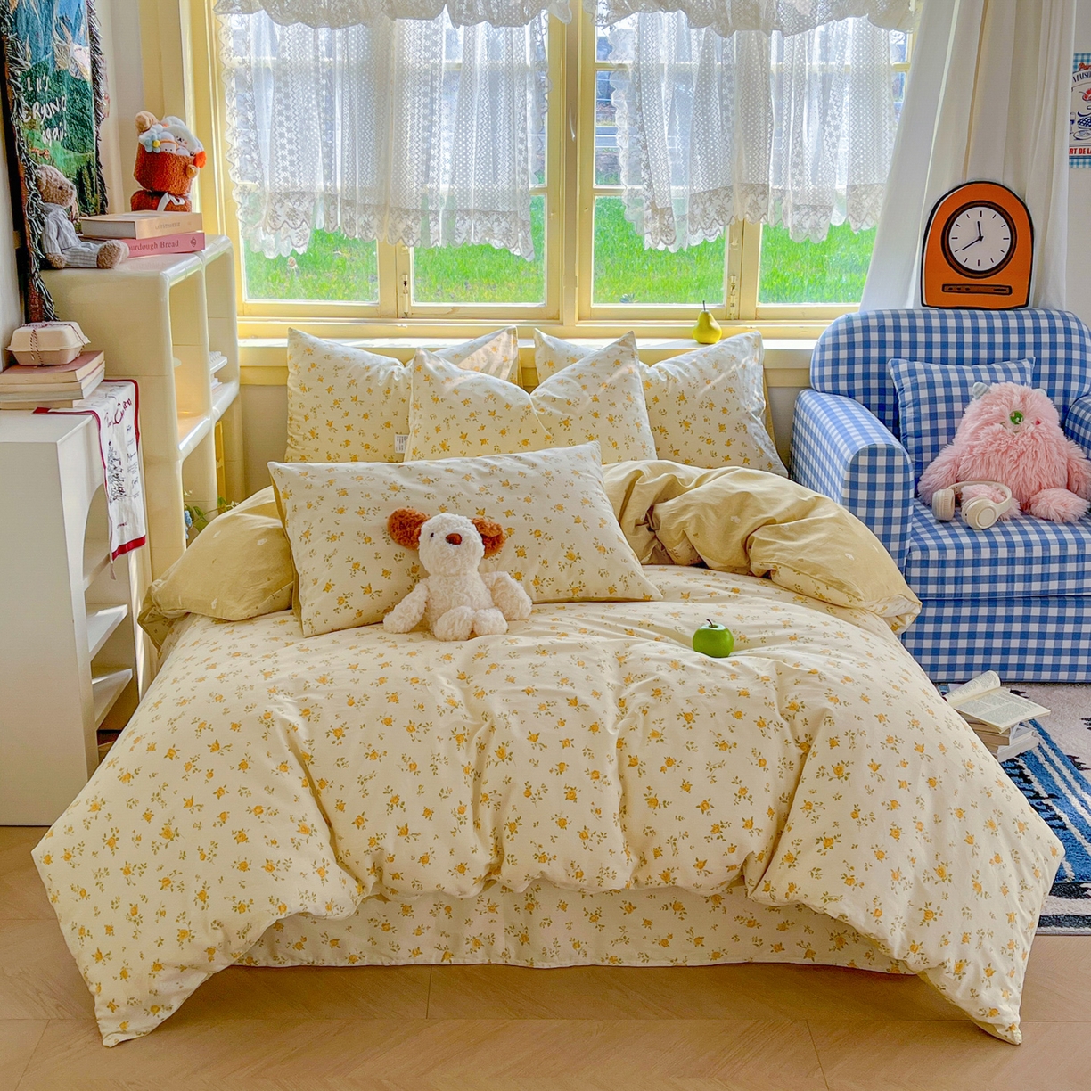 91家纺网 家纺一手货源 找家纺 简约家纺 2026新款全棉斜纹12868单枕套系列 故事小黄花