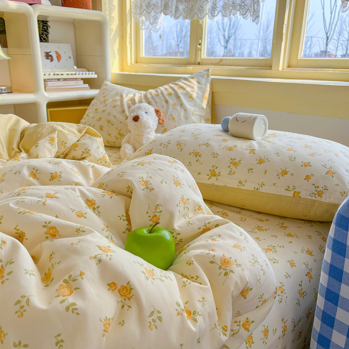 91家纺网 家纺一手货源 找家纺 简约家纺 2026新款全棉斜纹12868单枕套系列 故事小黄花