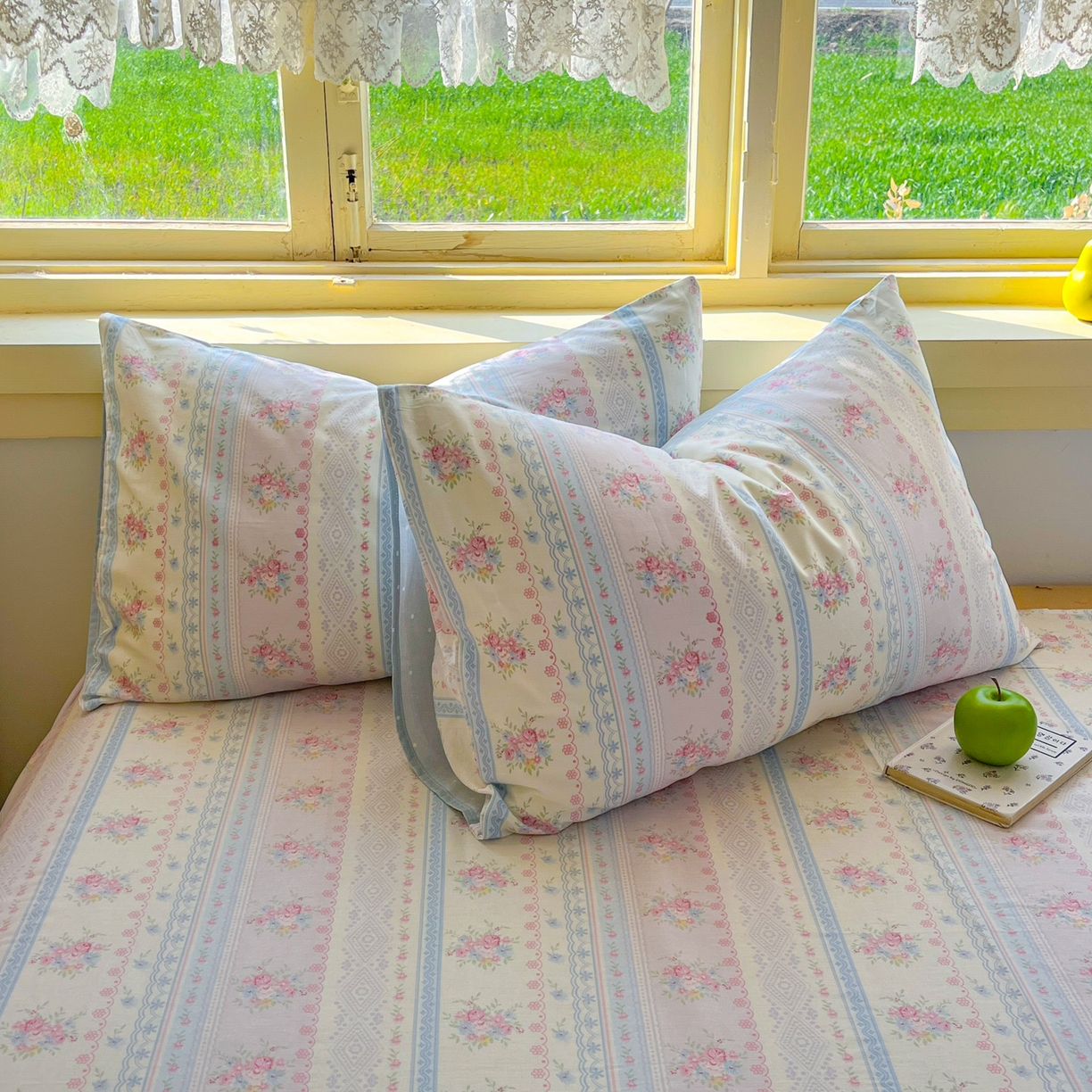 简约家纺 2026新款全棉斜纹12868单枕套系列 花满情