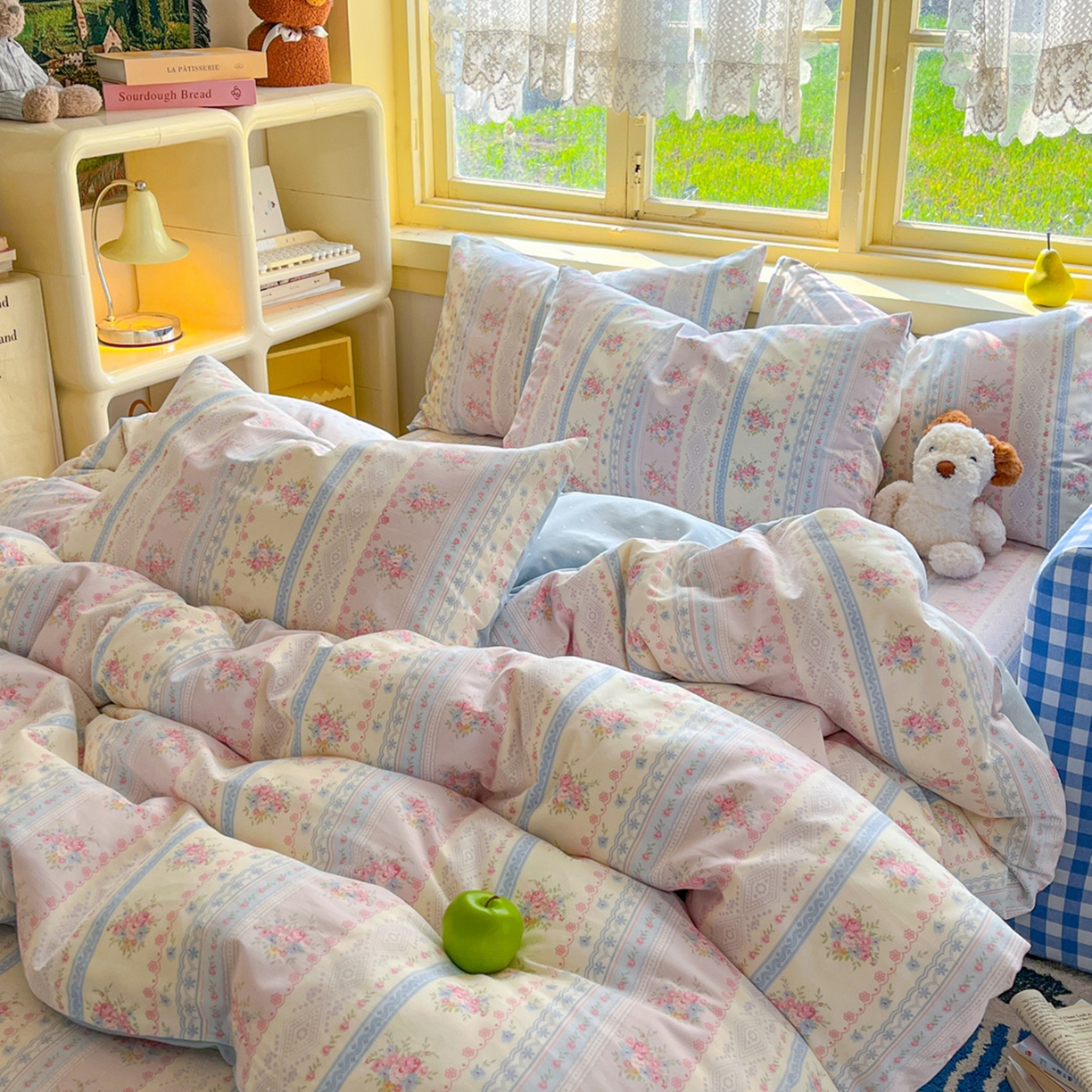 91家纺网 家纺一手货源 找家纺 简约家纺 2026新款全棉斜纹12868单枕套系列 花满情