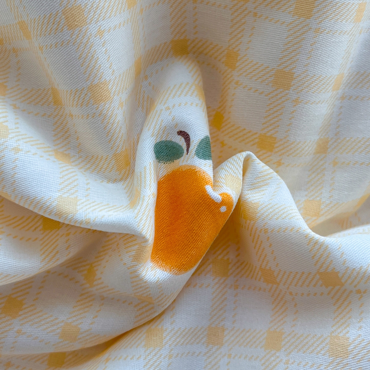 91家纺网 家纺一手货源 找家纺 简约家纺 2026新款全棉斜纹12868单枕套系列 橘子格