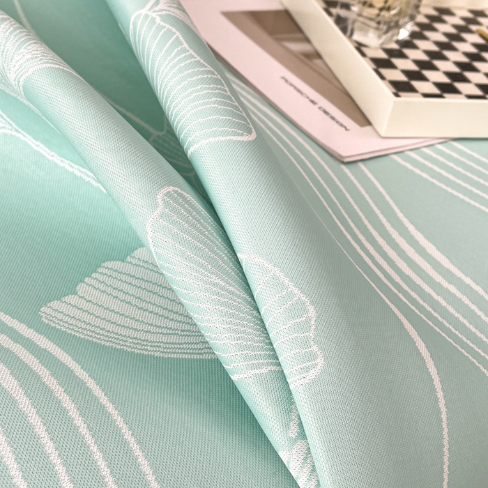 91家纺网 家纺一手货源 找家纺 子曰 2026新款高分子PE聚乙烯乙纶色织提花凉感软凉席席子 银杏叶-绿平铺款