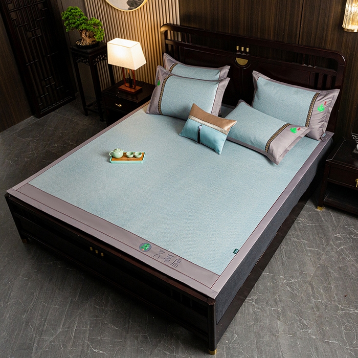 91家纺网 家纺一手货源 找家纺 （总）娜朵家纺 2026新款艾草古藤席平铺款凉席