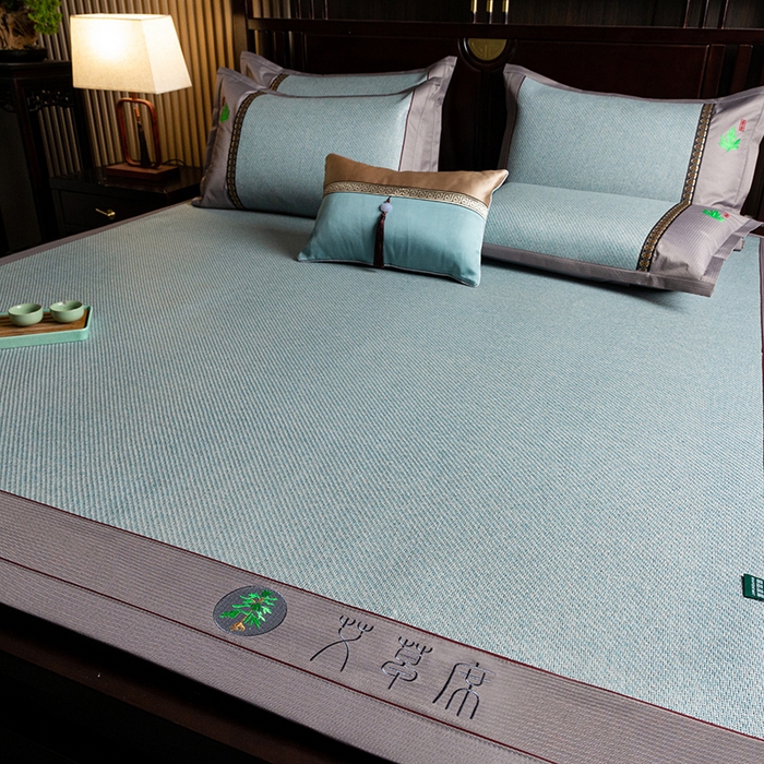 91家纺网 家纺一手货源 找家纺 （总）娜朵家纺 2026新款艾草古藤席平铺款凉席