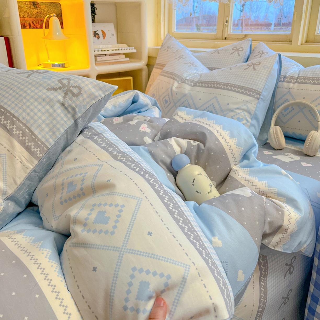 91家纺网 家纺一手货源 找家纺 简约家纺 2026新款全棉斜纹12868单枕套系列 维西兔