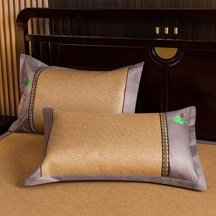 91家纺网 家纺一手货源 找家纺 娜朵家纺 2026新款艾草古藤席平铺款凉席 （平铺）艾草席-黄藤