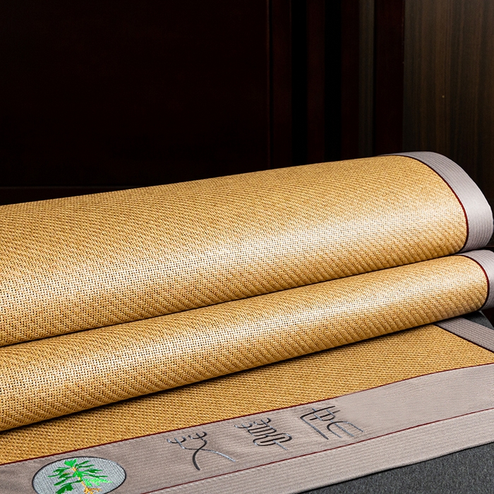 91家纺网 家纺一手货源 找家纺 娜朵家纺 2026新款艾草古藤席平铺款凉席 （平铺）艾草席-黄藤