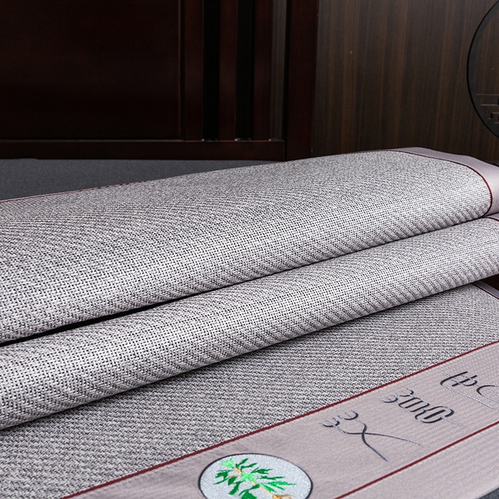91家纺网 家纺一手货源 找家纺 娜朵家纺 2026新款艾草古藤席平铺款凉席 （平铺）艾草席-灰色