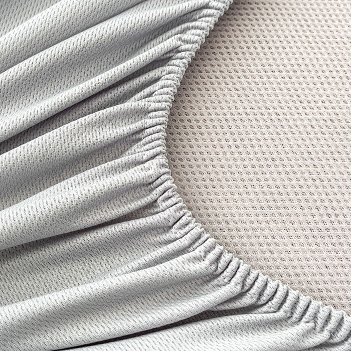 91家纺网 家纺一手货源 找家纺 子曰 2026新款高分子PE聚乙烯乙纶色织提花凉感软凉席席子 魅野-粉床笠款