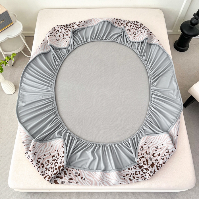 91家纺网 家纺一手货源 找家纺 子曰 2026新款高分子PE聚乙烯乙纶色织提花凉感软凉席席子 魅野-粉床笠款