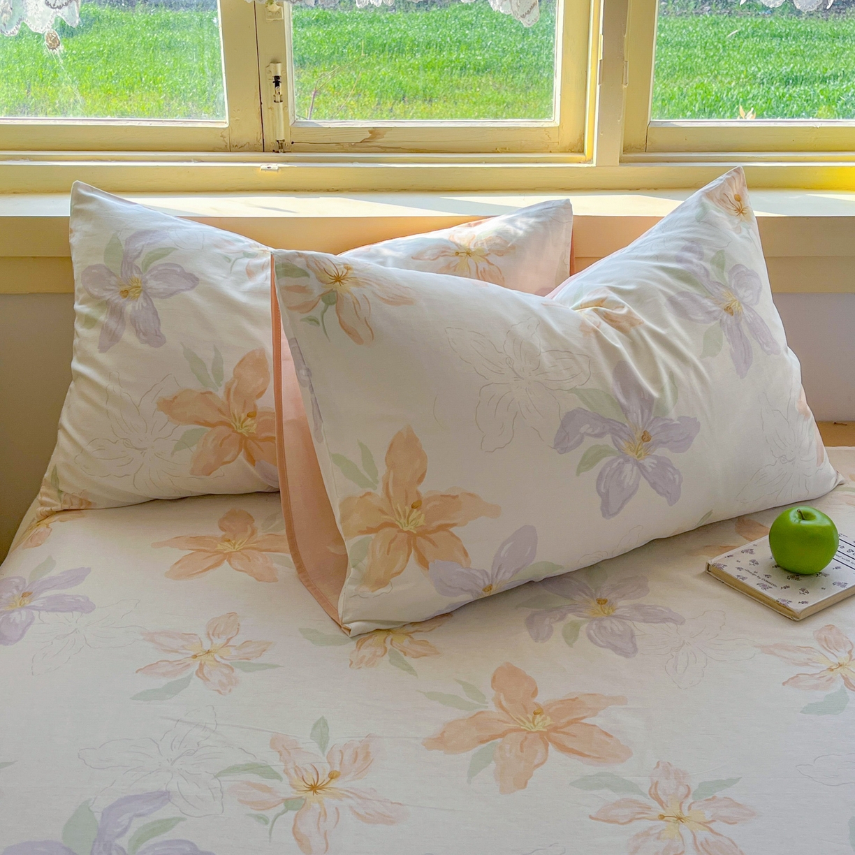 简约家纺 2026新款全棉斜纹12868单枕套系列 怡花