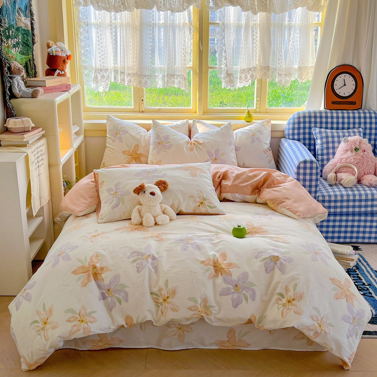 91家纺网 家纺一手货源 找家纺 简约家纺 2026新款全棉斜纹12868单枕套系列 怡花