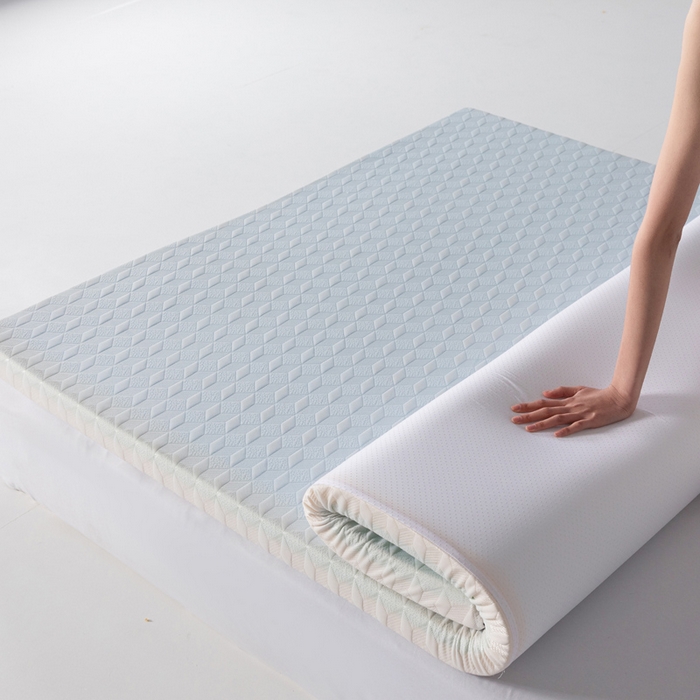 91家纺网 家纺一手货源 找家纺 富旺家纺 2026春夏新款零压力记忆棉床垫 纯白