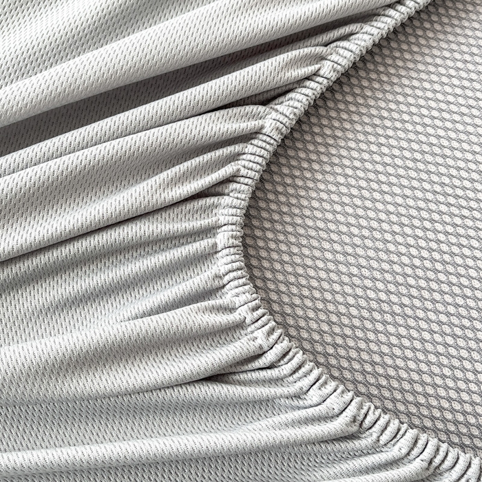 91家纺网 家纺一手货源 找家纺 子曰 2026新款高分子PE聚乙烯乙纶色织提花凉感软凉席席子 叶之恋-咖床笠款