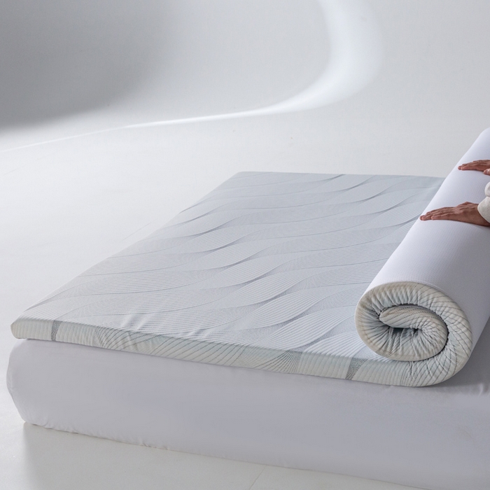 91家纺网 家纺一手货源 找家纺 富旺家纺 2026春夏新款零压力记忆棉床垫 浅灰