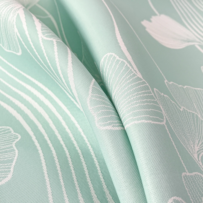 91家纺网 家纺一手货源 找家纺 子曰 2026新款高分子PE聚乙烯乙纶色织提花凉感软凉席席子 银杏叶-绿床笠款