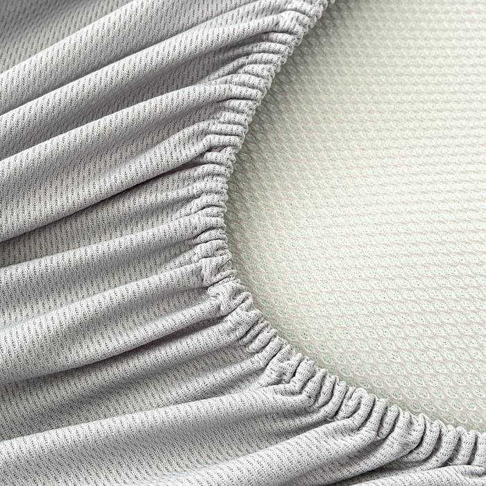 91家纺网 家纺一手货源 找家纺 子曰 2026新款高分子PE聚乙烯乙纶色织提花凉感软凉席席子 银杏叶-绿床笠款