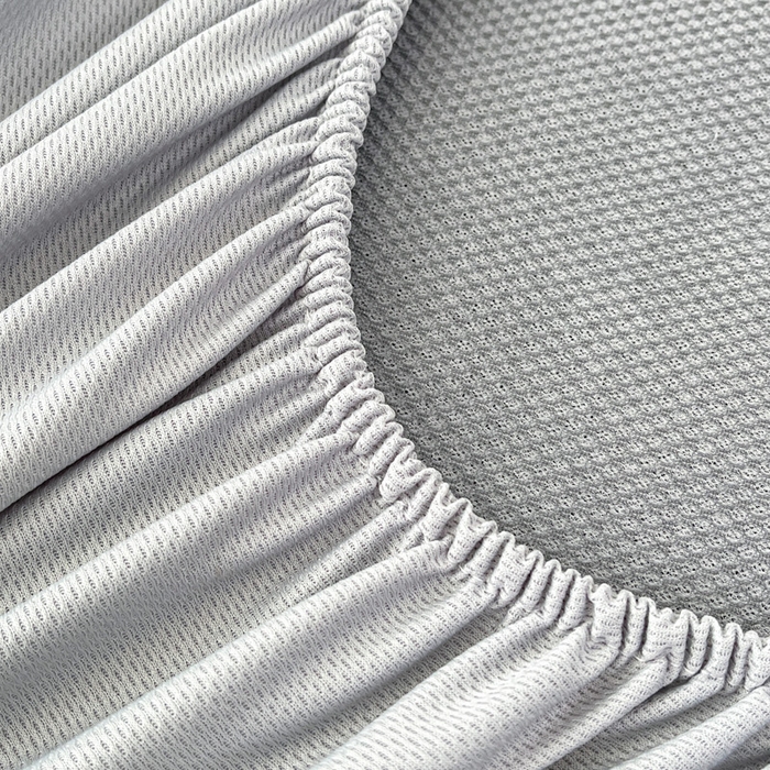 91家纺网 家纺一手货源 找家纺 子曰 2026新款高分子PE聚乙烯乙纶色织提花凉感软凉席席子 千鸟格-紫床笠款