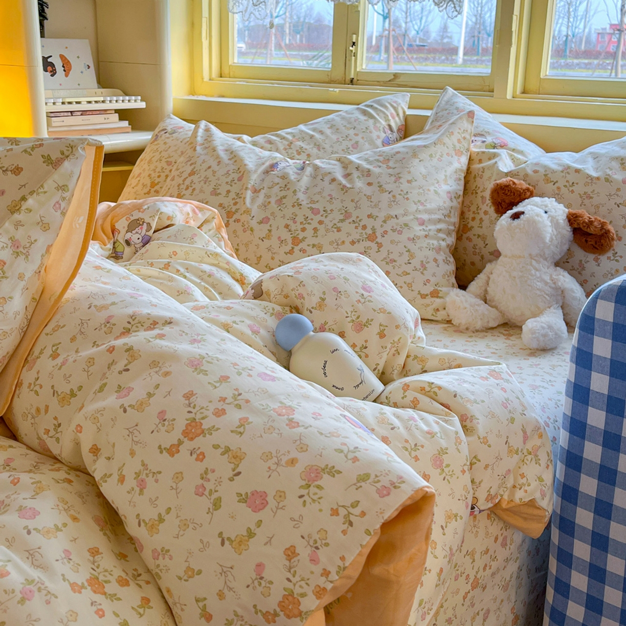 91家纺网 家纺一手货源 找家纺 简约家纺 2026新款全棉斜纹12868床笠系列 史努比花海