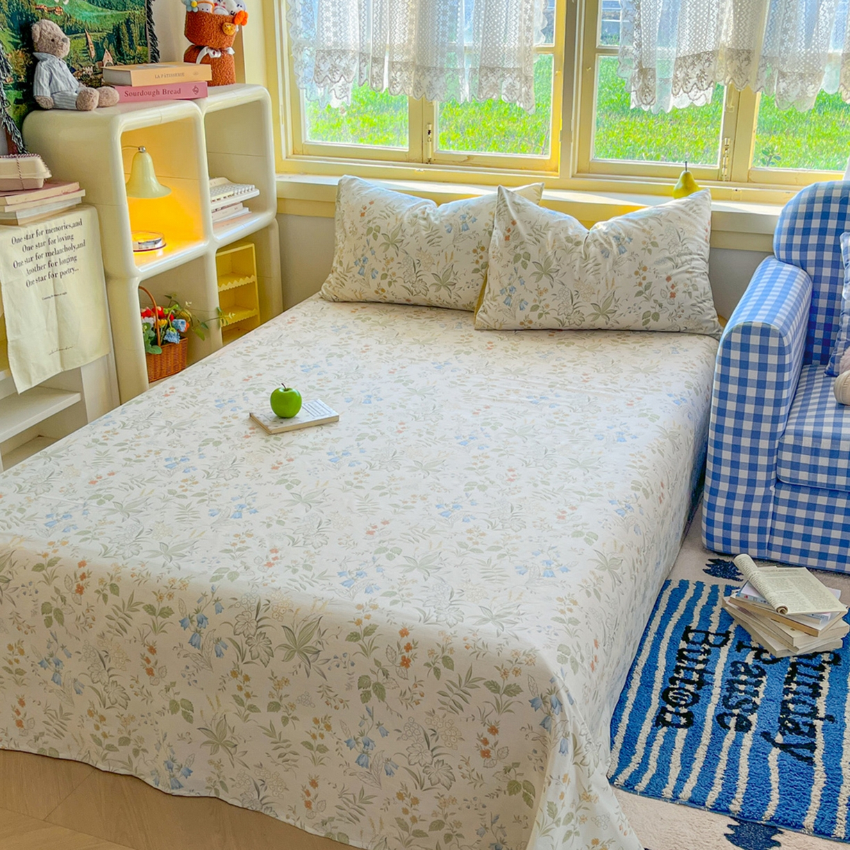 简约家纺 2026新款全棉斜纹12868床笠系列 晚风私语