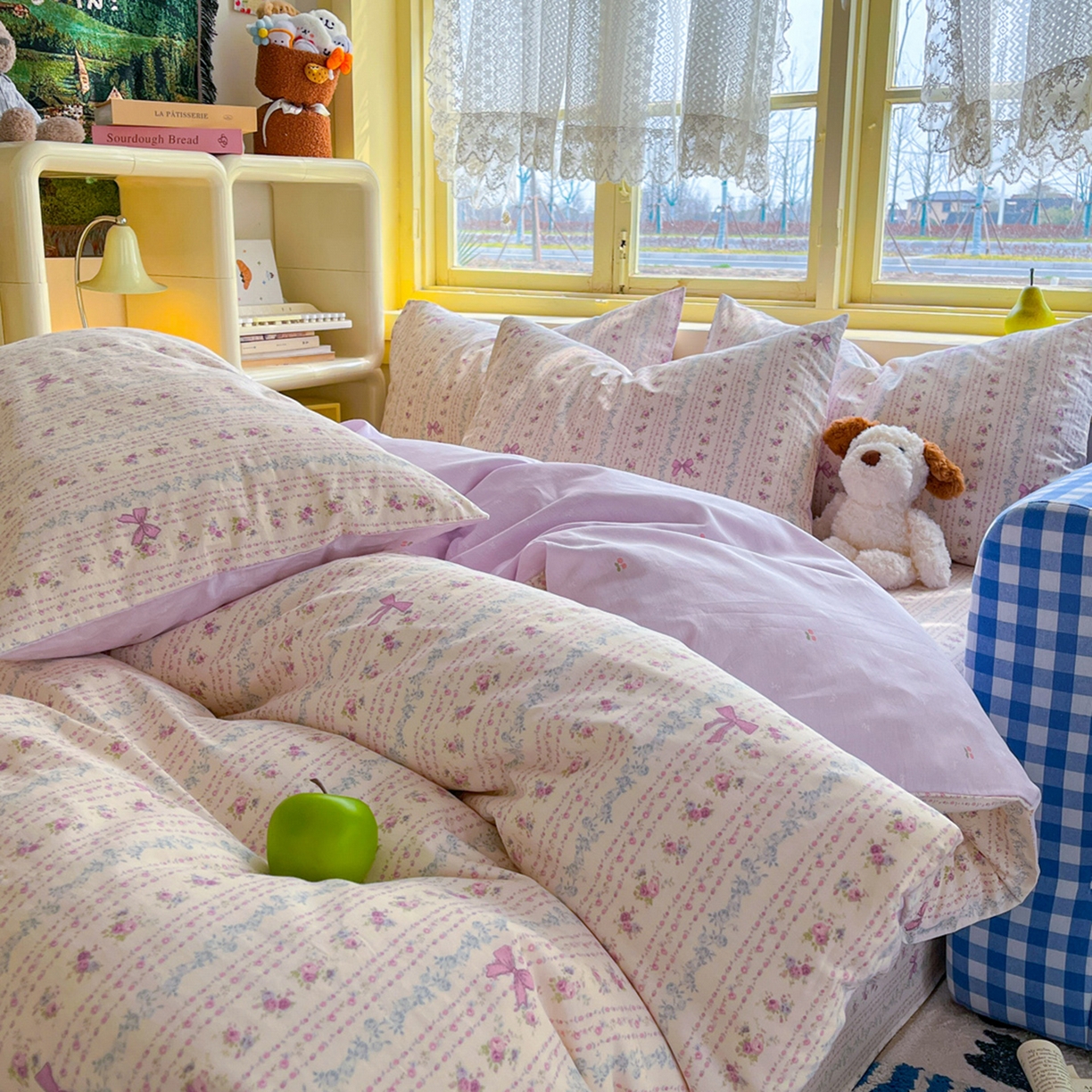 91家纺网 家纺一手货源 找家纺 简约家纺 2026新款全棉斜纹12868床笠系列 雅柔