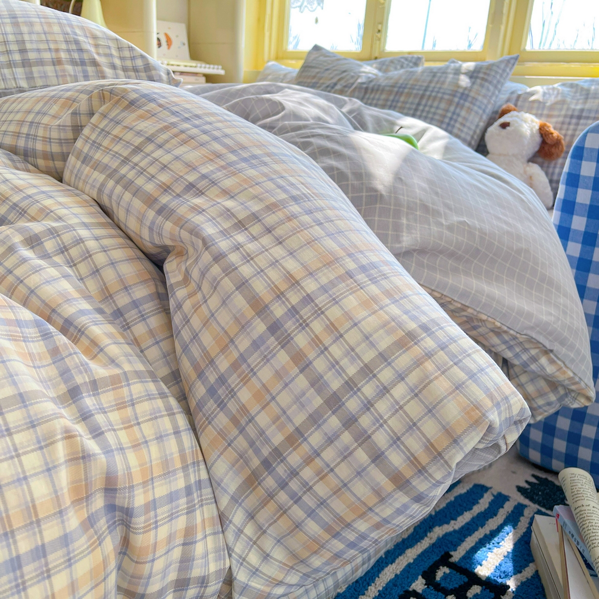 91家纺网 家纺一手货源 找家纺 简约家纺 2026新款全棉斜纹12868床笠系列 颜诺