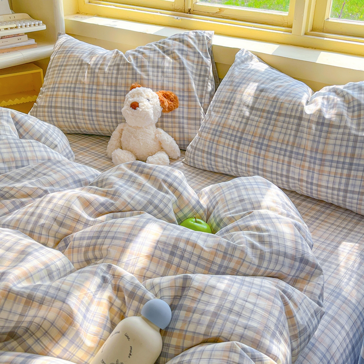 91家纺网 家纺一手货源 找家纺 简约家纺 2026新款全棉斜纹12868床笠系列 颜诺