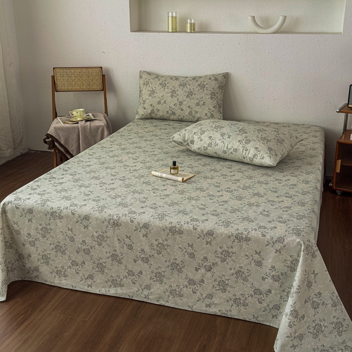 91家纺网 家纺一手货源 找家纺 （总）爱彼家纺 2026新款A类亚麻老粗布单床单床单三件套-亚麻老粗布