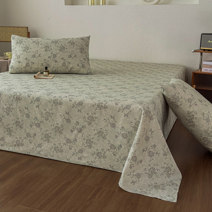 91家纺网 家纺一手货源 找家纺 （总）爱彼家纺 2026新款A类亚麻老粗布单床单床单三件套-亚麻老粗布