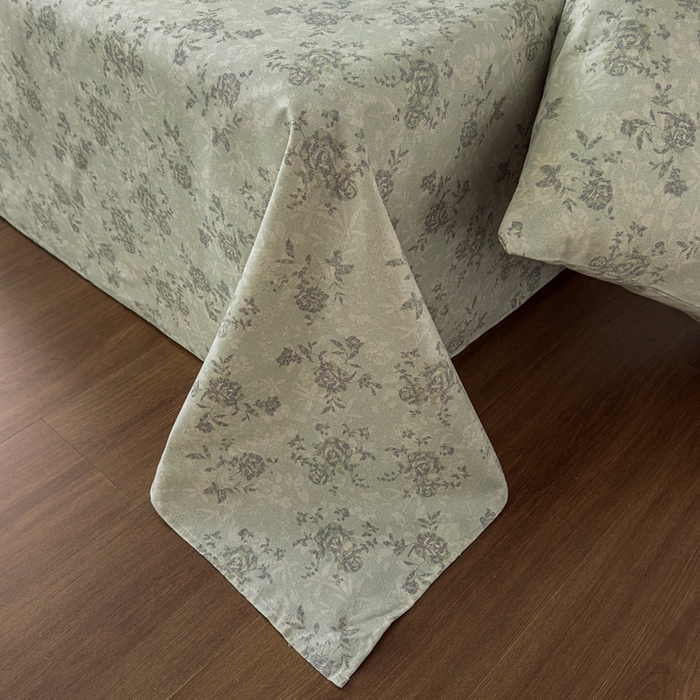 91家纺网 家纺一手货源 找家纺 爱彼家纺 2026新款A类亚麻老粗布单床单床单三件套-亚麻老粗布 亚麻粗布-花绿玫