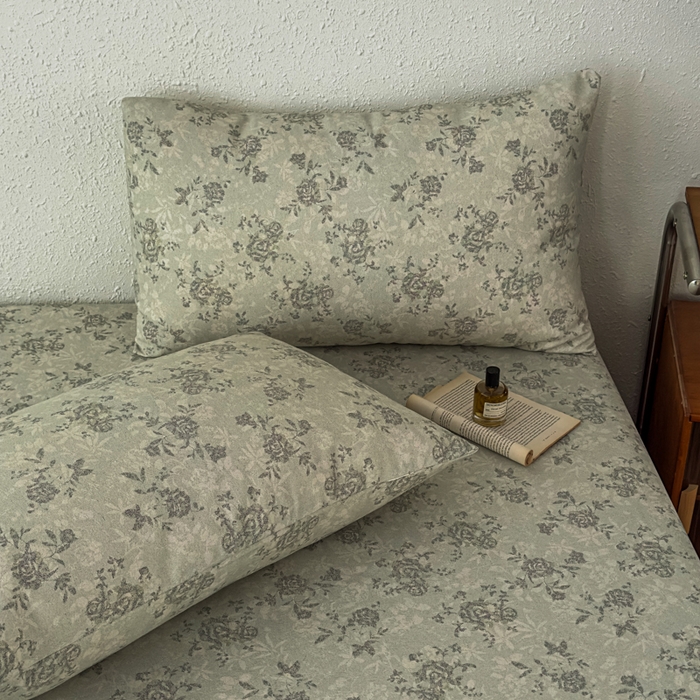 91家纺网 家纺一手货源 找家纺 爱彼家纺 2026新款A类亚麻老粗布单床单床单三件套-亚麻老粗布 亚麻粗布-花绿玫