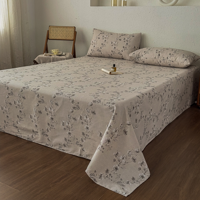 91家纺网 家纺一手货源 找家纺 爱彼家纺 2026新款A类亚麻老粗布单床单床单三件套-亚麻老粗布 亚麻粗布-蔓枝林