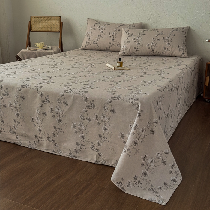 91家纺网 家纺一手货源 找家纺 爱彼家纺 2026新款A类亚麻老粗布单床单床单三件套-亚麻老粗布 亚麻粗布-蔓枝林