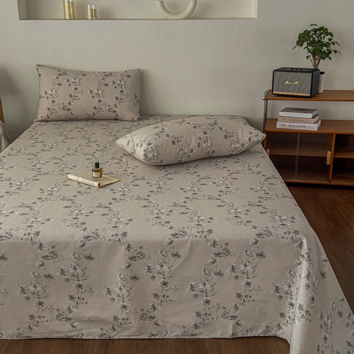 91家纺网 家纺一手货源 找家纺 爱彼家纺 2026新款A类亚麻老粗布单床单床单三件套-亚麻老粗布 亚麻粗布-蔓枝林