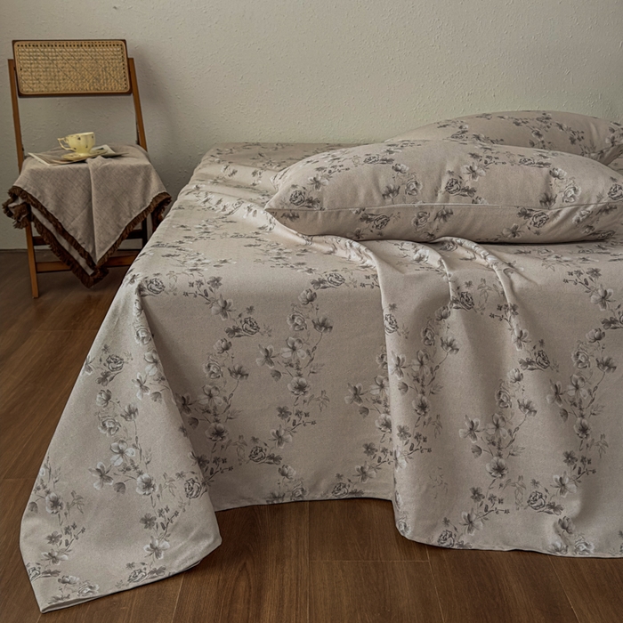 91家纺网 家纺一手货源 找家纺 爱彼家纺 2026新款A类亚麻老粗布单床单床单三件套-亚麻老粗布 亚麻粗布-蔓枝林