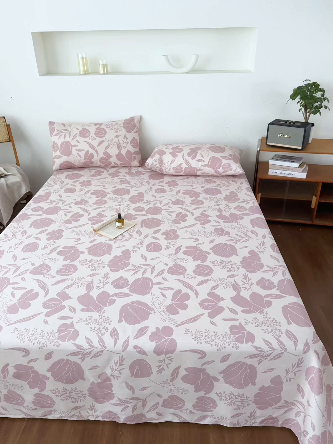 91家纺网 家纺一手货源 找家纺 爱彼家纺 2026新款A类亚麻老粗布单床单床单三件套-亚麻老粗布 亚麻粗布-雾紫花野